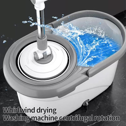 360° Spin Mop and Bucket Set with 2 Microfiber Refills, a Stainless Steel Adjustable Telescopic Pole, and a Plastic Bucket for Household General Cleaning. Wipes Steam Mop Roll Mop Magic Eraser Mop Super Mop.Tiktokshopblackfriday