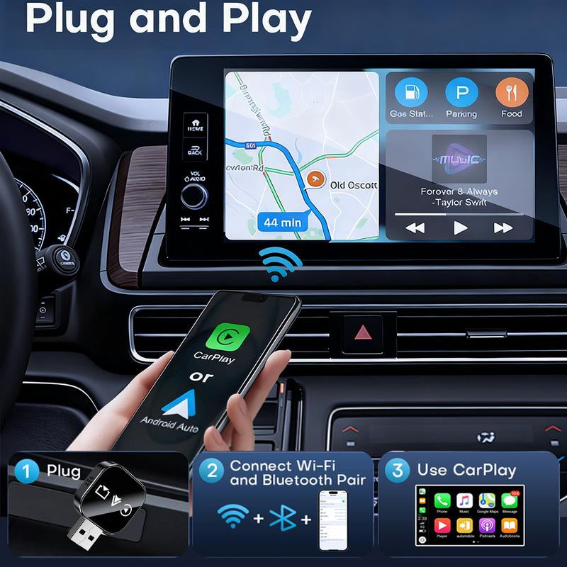 2026 Wireless Carplay Adapter for Iphone/Android 