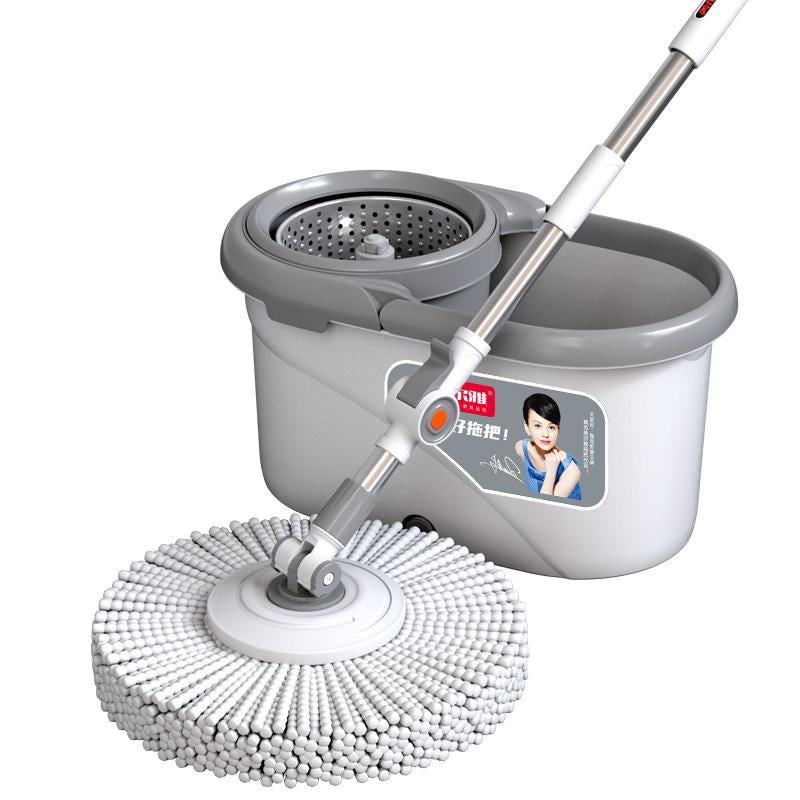 360° Spin Mop and Bucket Set with 2 Microfiber Refills, a Stainless Steel Adjustable Telescopic Pole, and a Plastic Bucket for Household General Cleaning. Wipes Steam Mop Roll Mop Magic Eraser Mop Super Mop.Tiktokshopblackfriday
