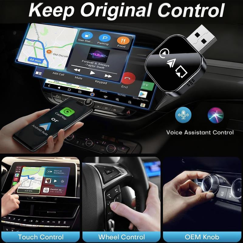 2026 Wireless Carplay Adapter for Iphone/Android 