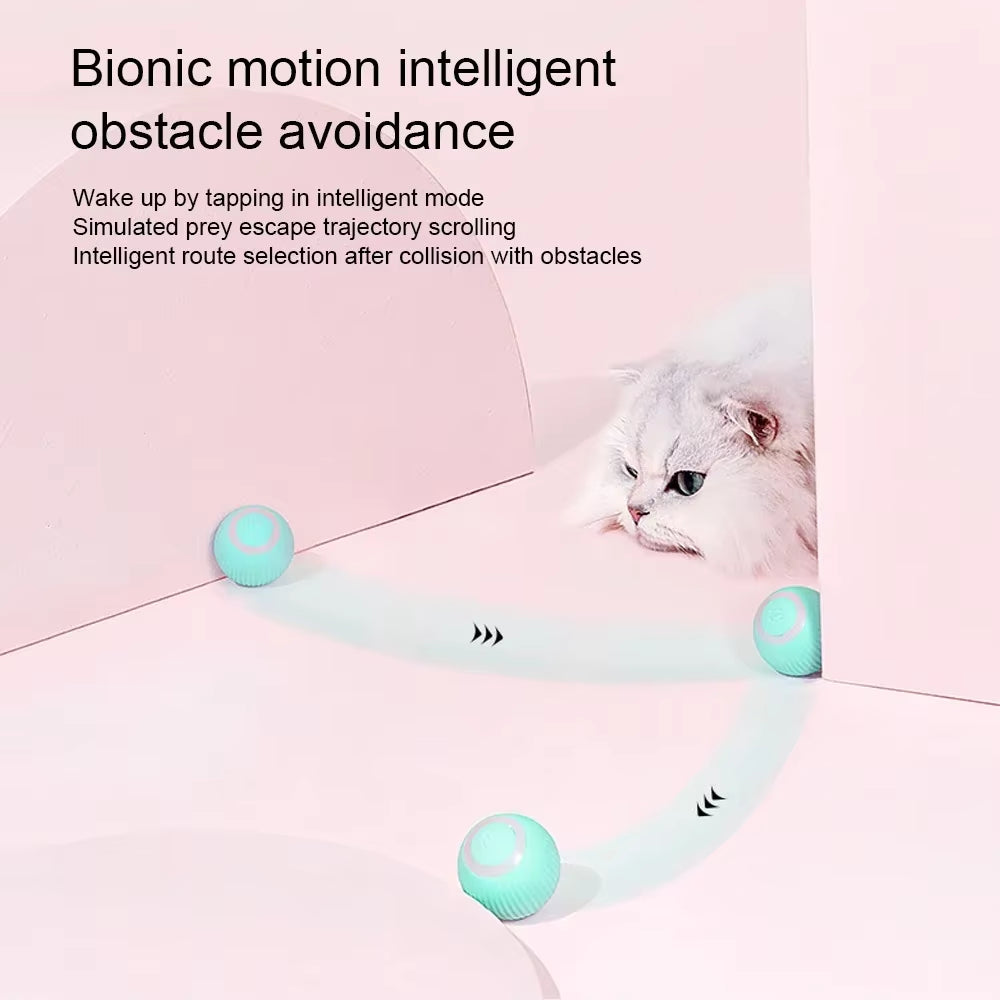 Kitten Chasing Toys Vibration 360° Automatic Rotating Ball Laser Pointer Cats Tree USB Charging Toys for Bathroom Supplies Pet