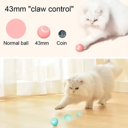 Kitten Chasing Toys Vibration 360° Automatic Rotating Ball Laser Pointer Cats Tree USB Charging Toys for Bathroom Supplies Pet