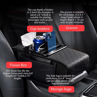 Car Armrest Storage Box