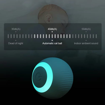 Kitten Chasing Toys Vibration 360° Automatic Rotating Ball Laser Pointer Cats Tree USB Charging Toys for Bathroom Supplies Pet