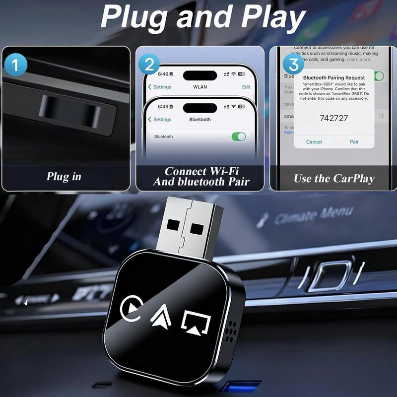 2026 Wireless Carplay Adapter for Iphone/Android 