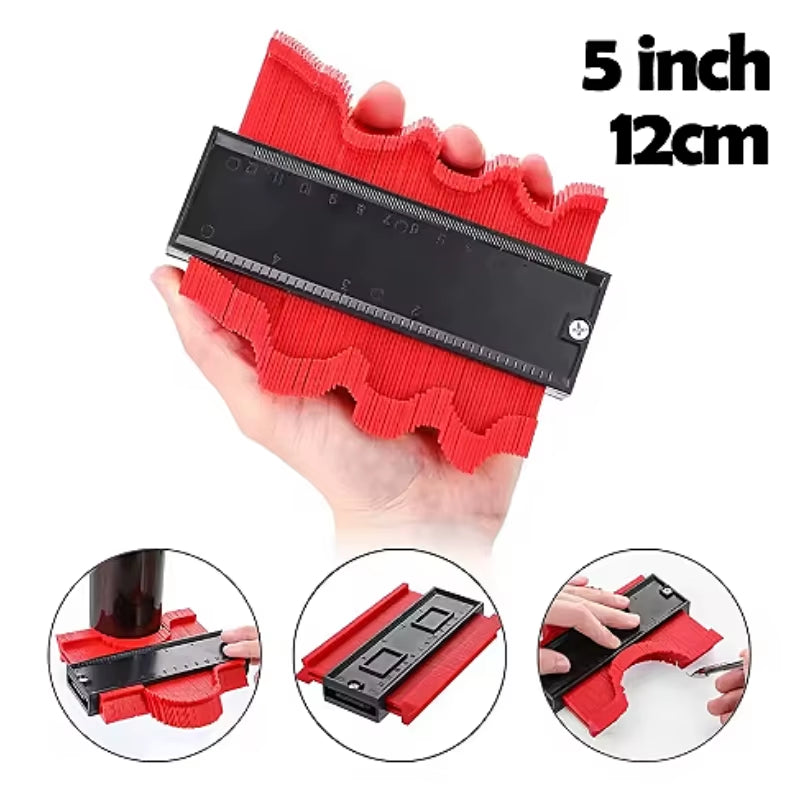 Irregular Contours Gauge Arc Ruler Plastic Gauge Contour Profile Scale Template Curvature Scale Tiling Laminate